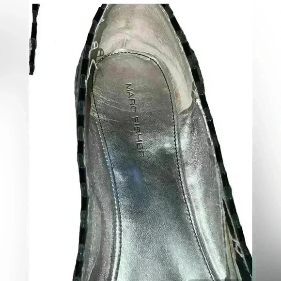 MARC FISHER Black Patent Ballet Work Business Flat Shoes - Picture 3 of 4